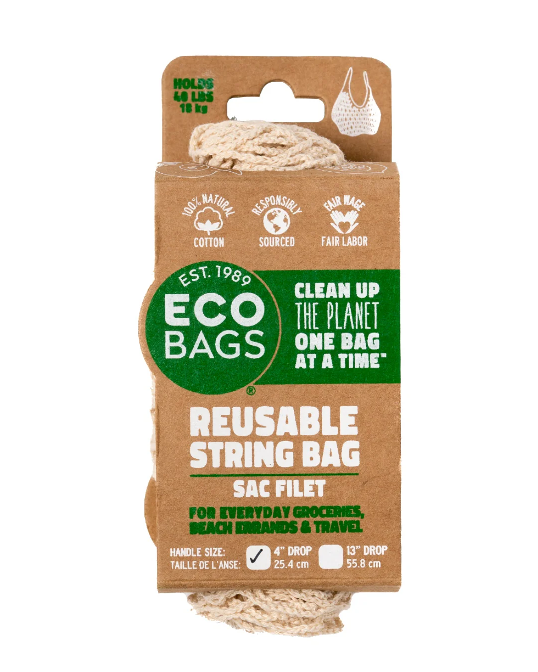Recycled Cotton Packaged String Bag - Image 3