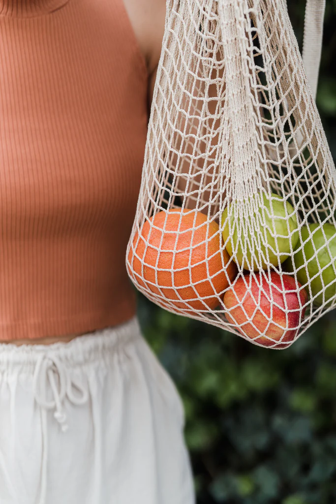 Natural Cotton String Bag - Tote Handle. - Image 3