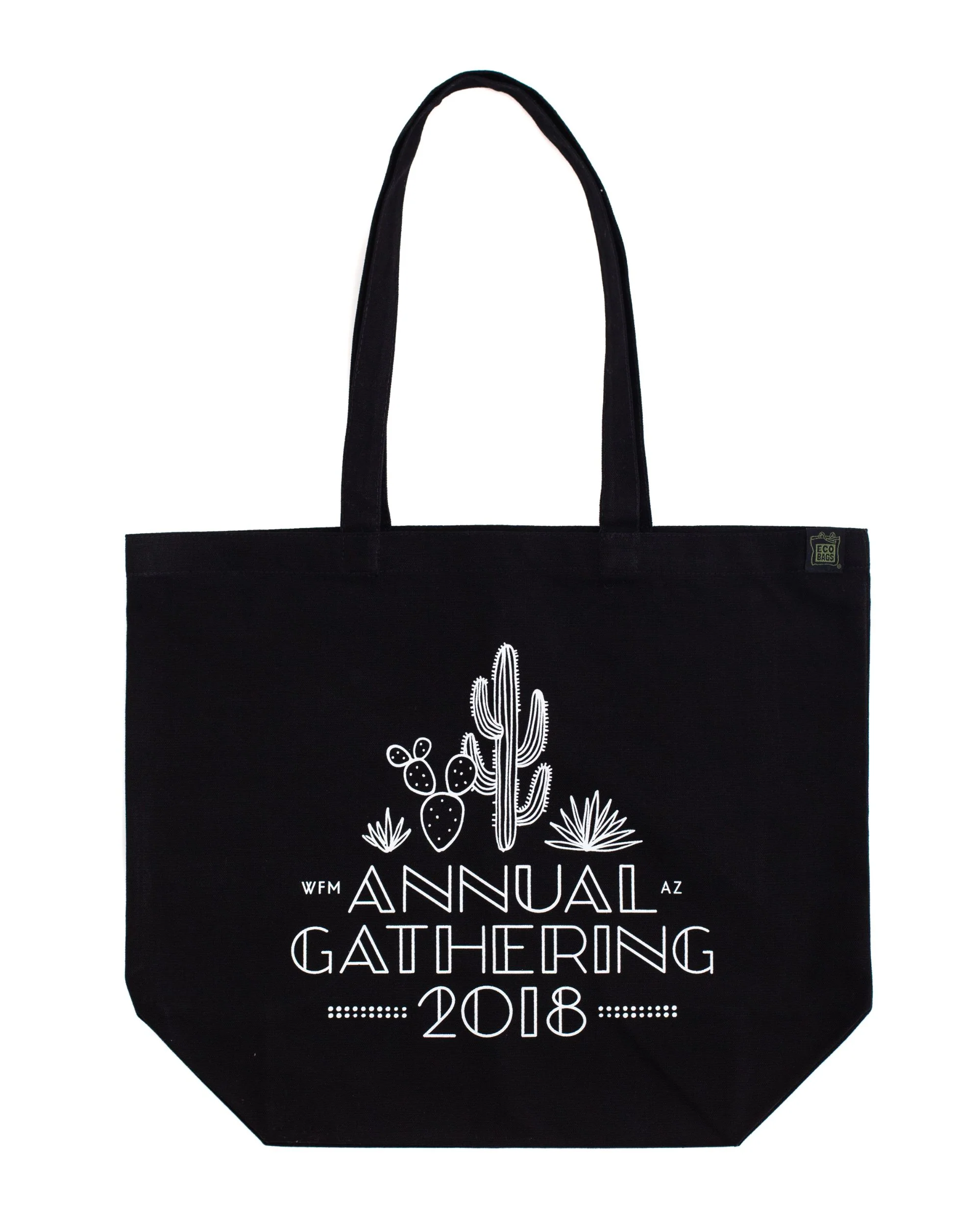 Organic Canvas Black Tote - XL Gusset - Custom Print - Image 2