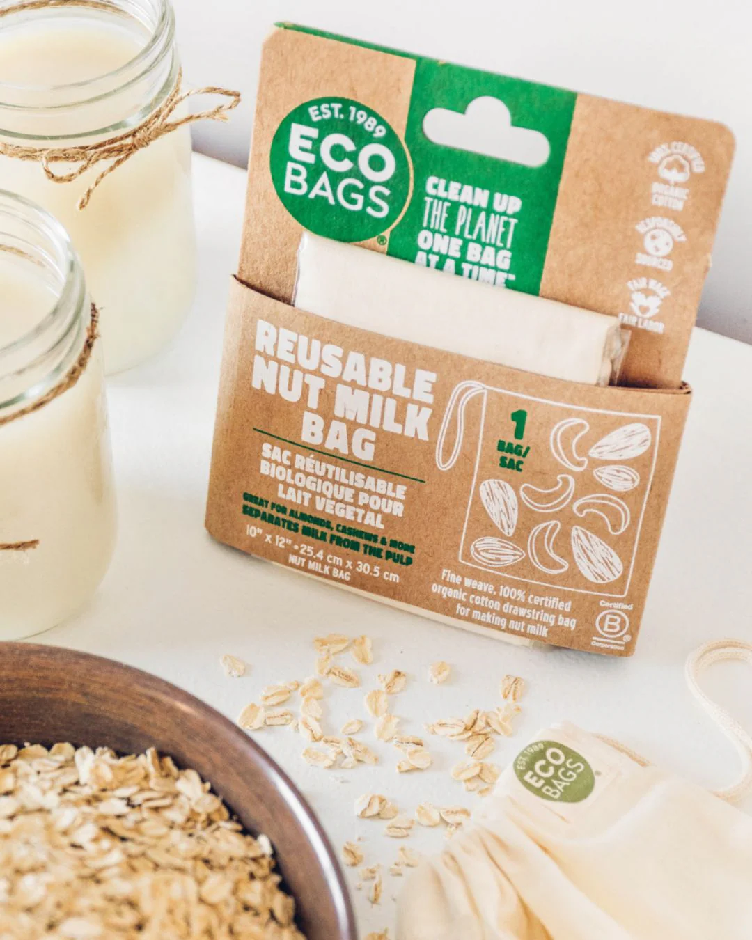 Organic Cotton Nut Milk Bag. - Image 3