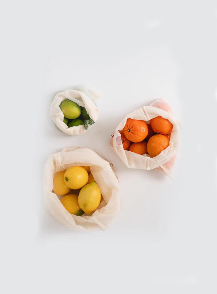 Organic Cotton Gauze Produce Bag - 3 Set - Image 3