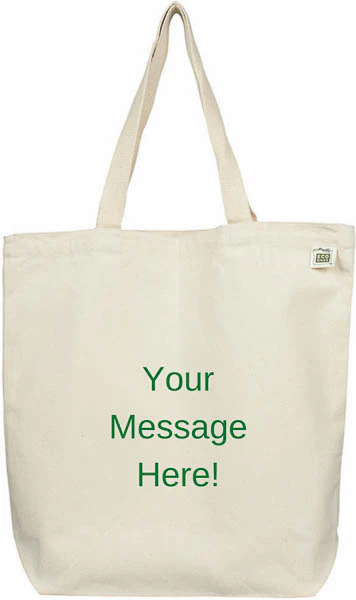 Recycled Canvas Book Tote - Custom Print - Image 4