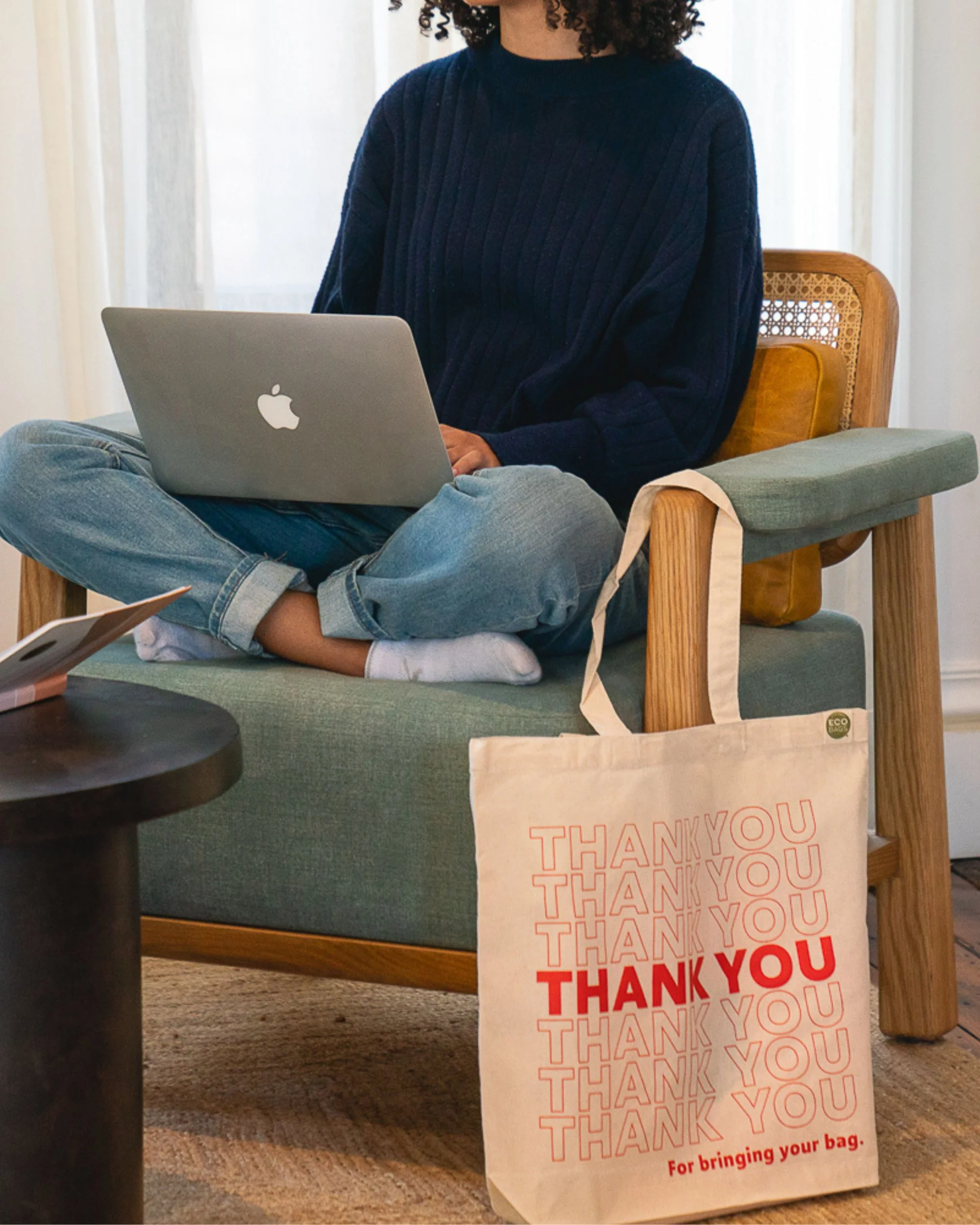 Thank You Recycled Cotton Tote - Image 4