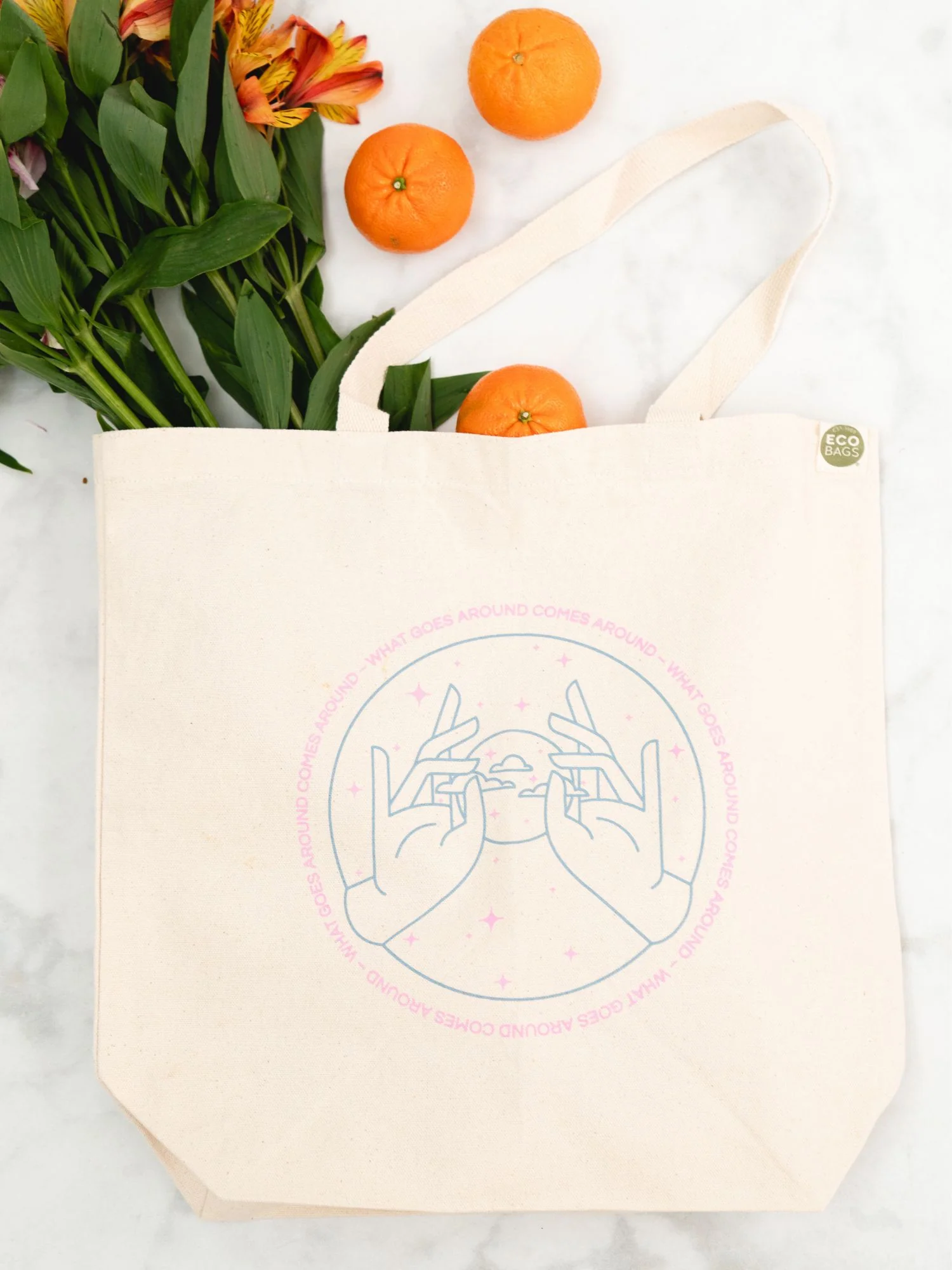What Goes Around Printed Tote - Image 3